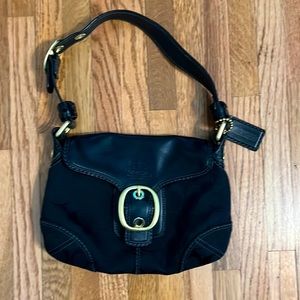 Black Coach signature collection small shoulder bag. Great condition.